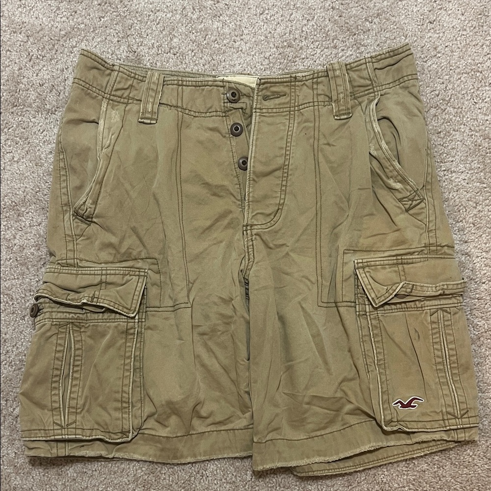 Hollister Men's Khaki Cargo Shorts